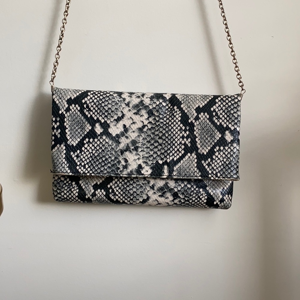 Snake skin clutch